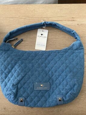 Quilted Blue Shoulder Bag